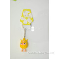 Yellow color cartoon rubber cute accessory rubber keychain